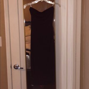 Black cotton tube top dress